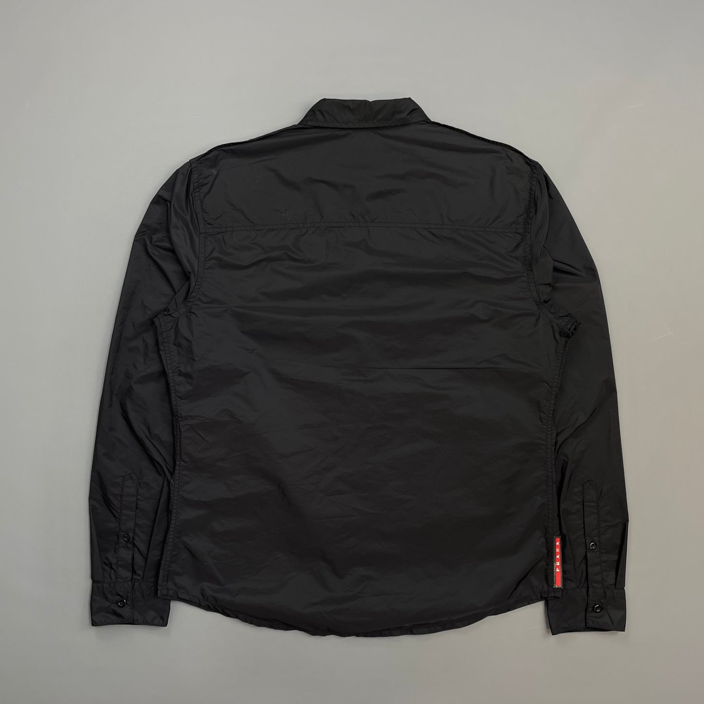 Prada Sport Black 2017 Lightweight Nylon Zip-Through Overshirt