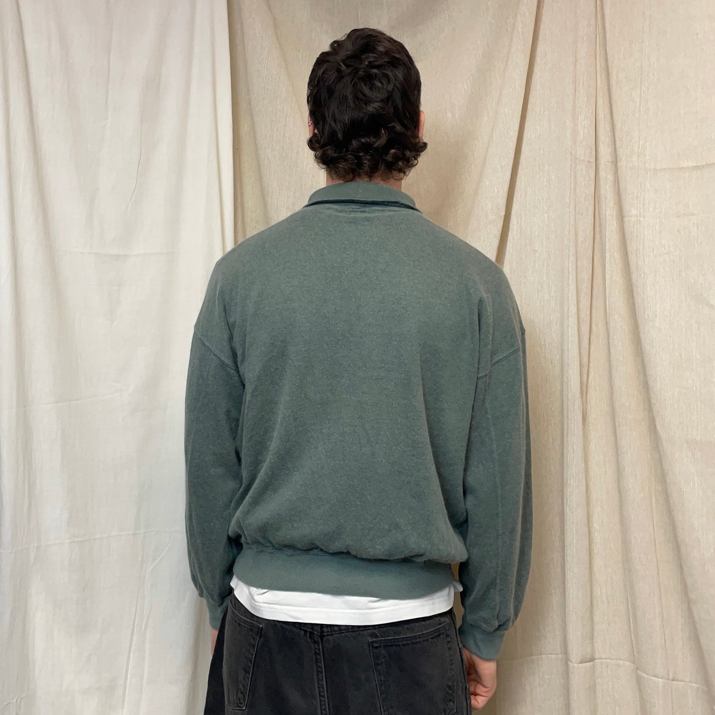 C.P. Company Turquoise 80s Angora Wool Blend High Neck Jumper