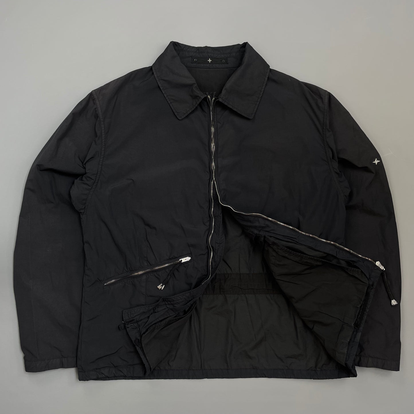 Stone Island Denims Black SS03 Nylon Zip-Through Harrington Jacket
