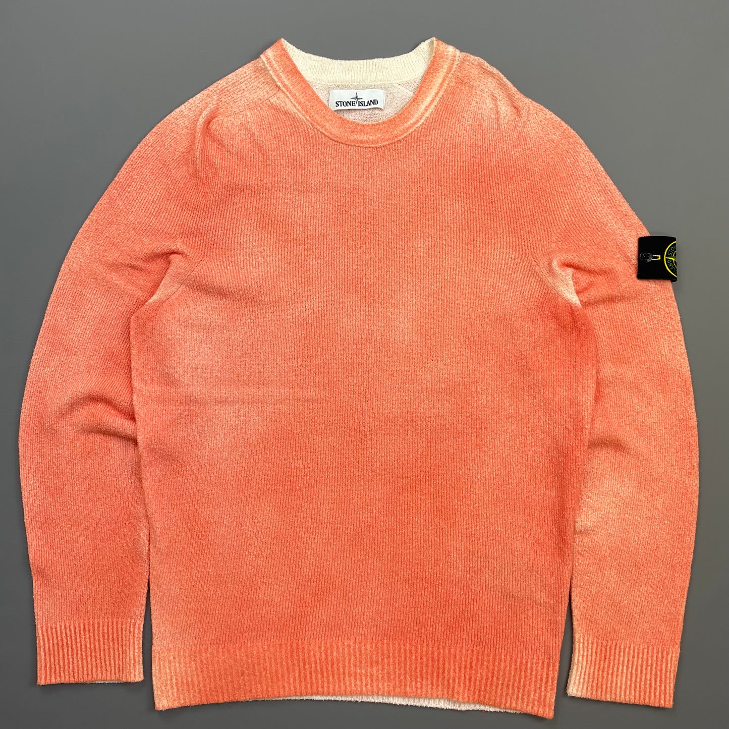 Stone Island Peach Gradient SS20 Lightweight Knit Crewneck Jumper