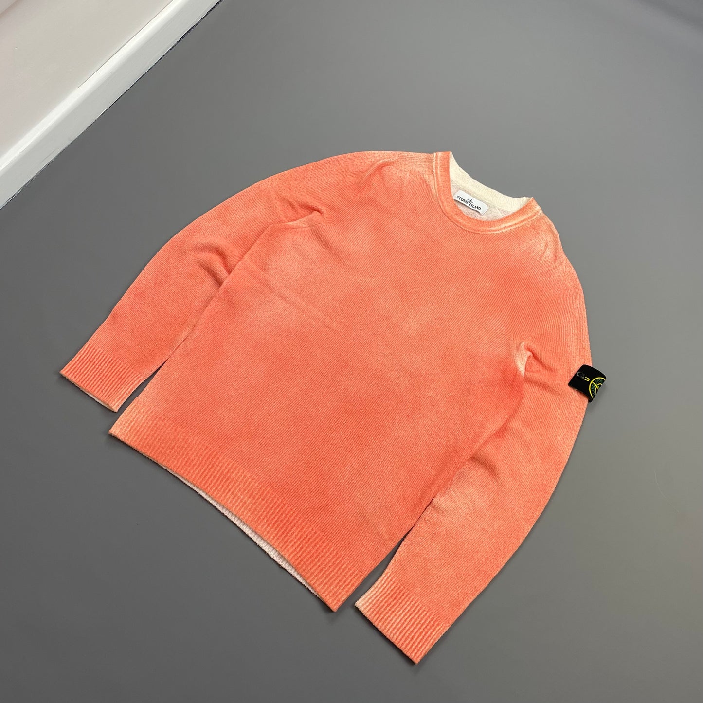 Stone Island Peach Gradient SS20 Lightweight Knit Crewneck Jumper