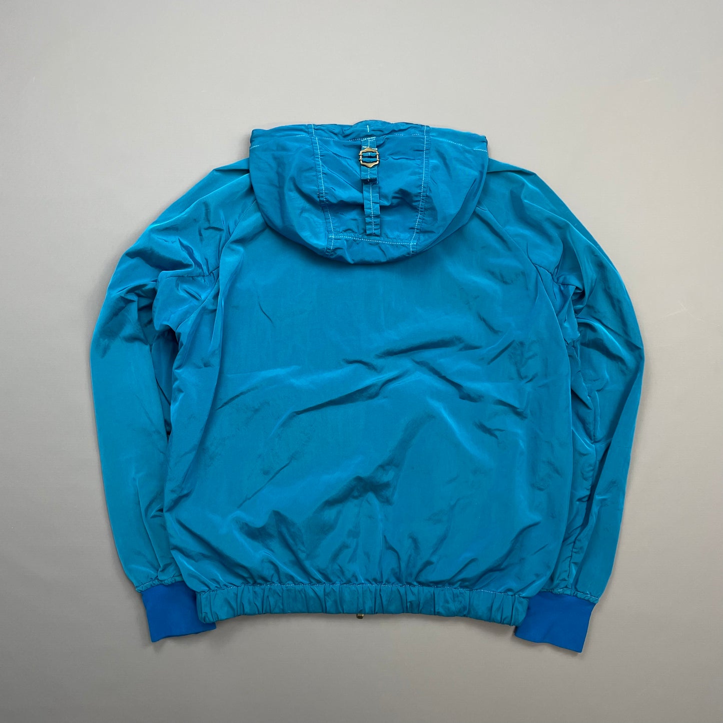 C.P. Company Blue SS10 Nylon Canvas Hooded Shimmer Windbreaker Jacket