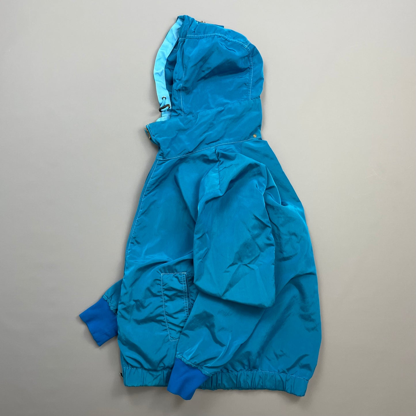 C.P. Company Blue SS10 Nylon Canvas Hooded Shimmer Windbreaker Jacket
