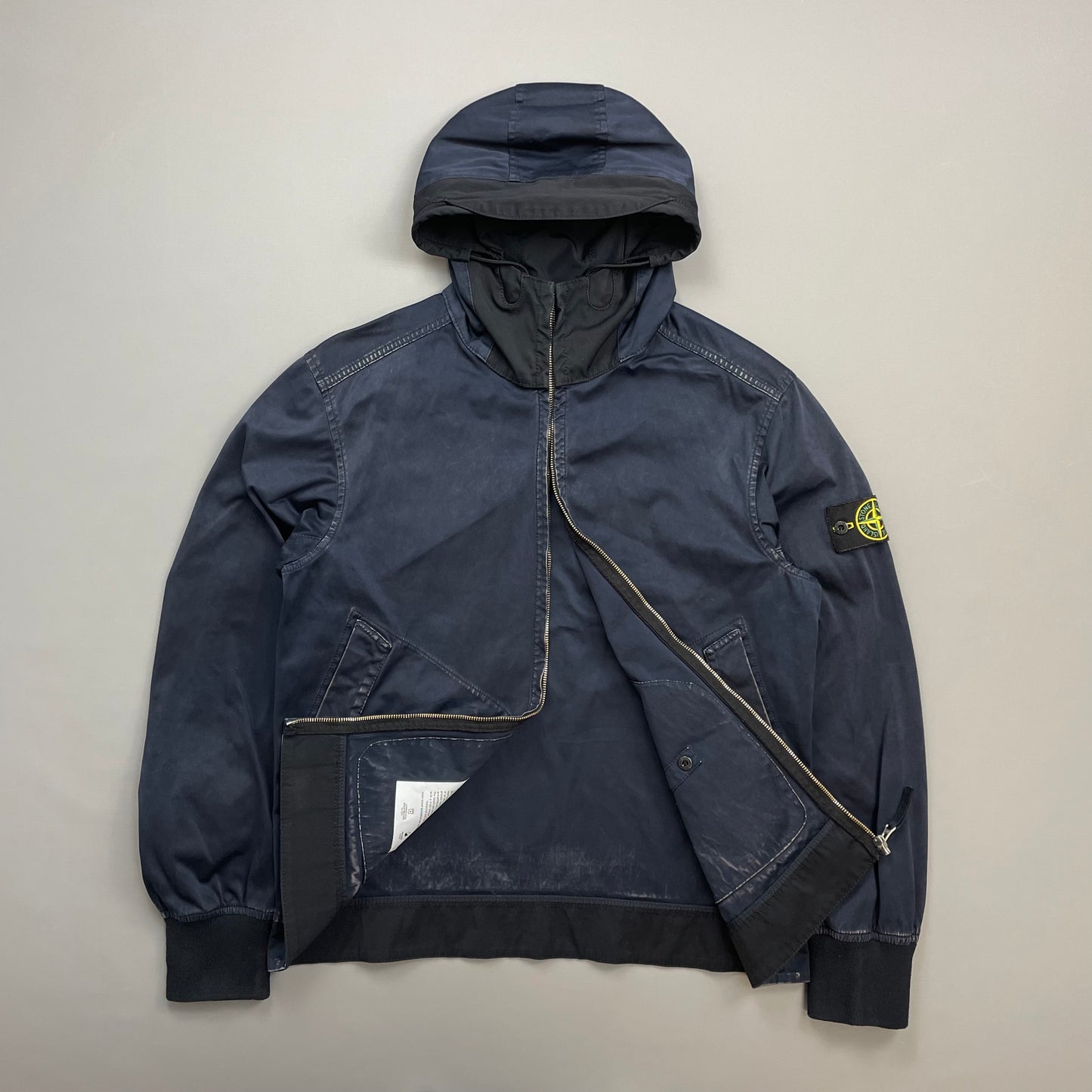 Stone Island Navy SS16 David Jersey-TC Hooded Jacket