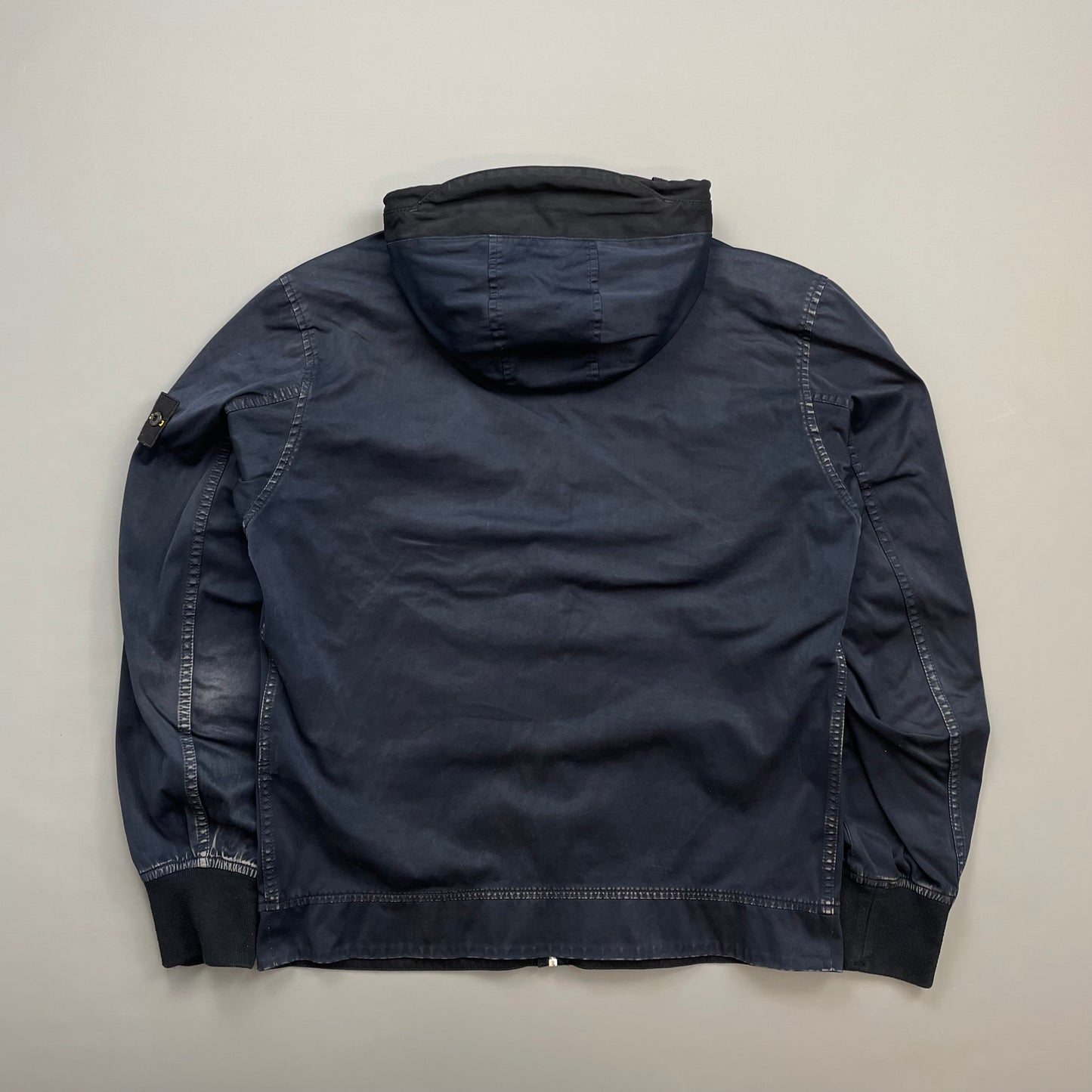 Stone Island Navy SS16 David Jersey-TC Hooded Jacket