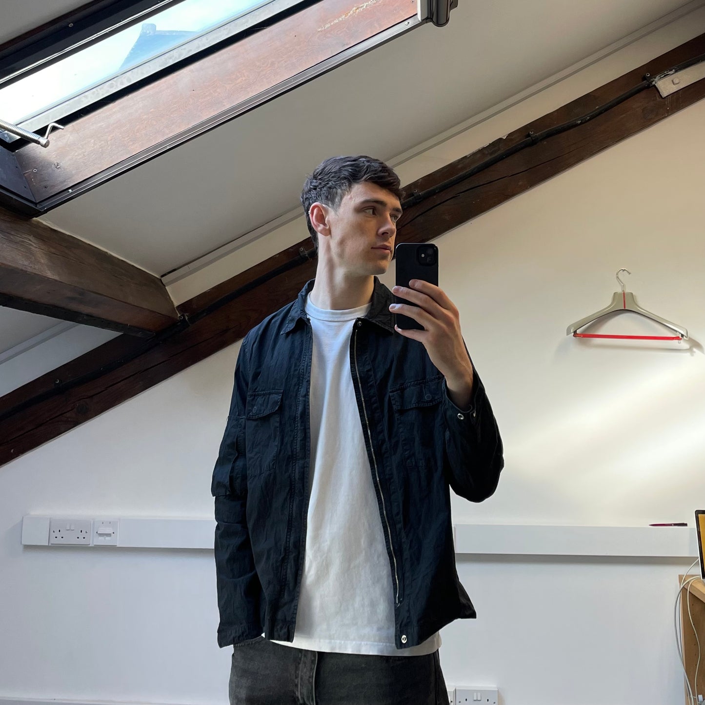 C.P. Company Black Lightweight Overshirt Jacket
