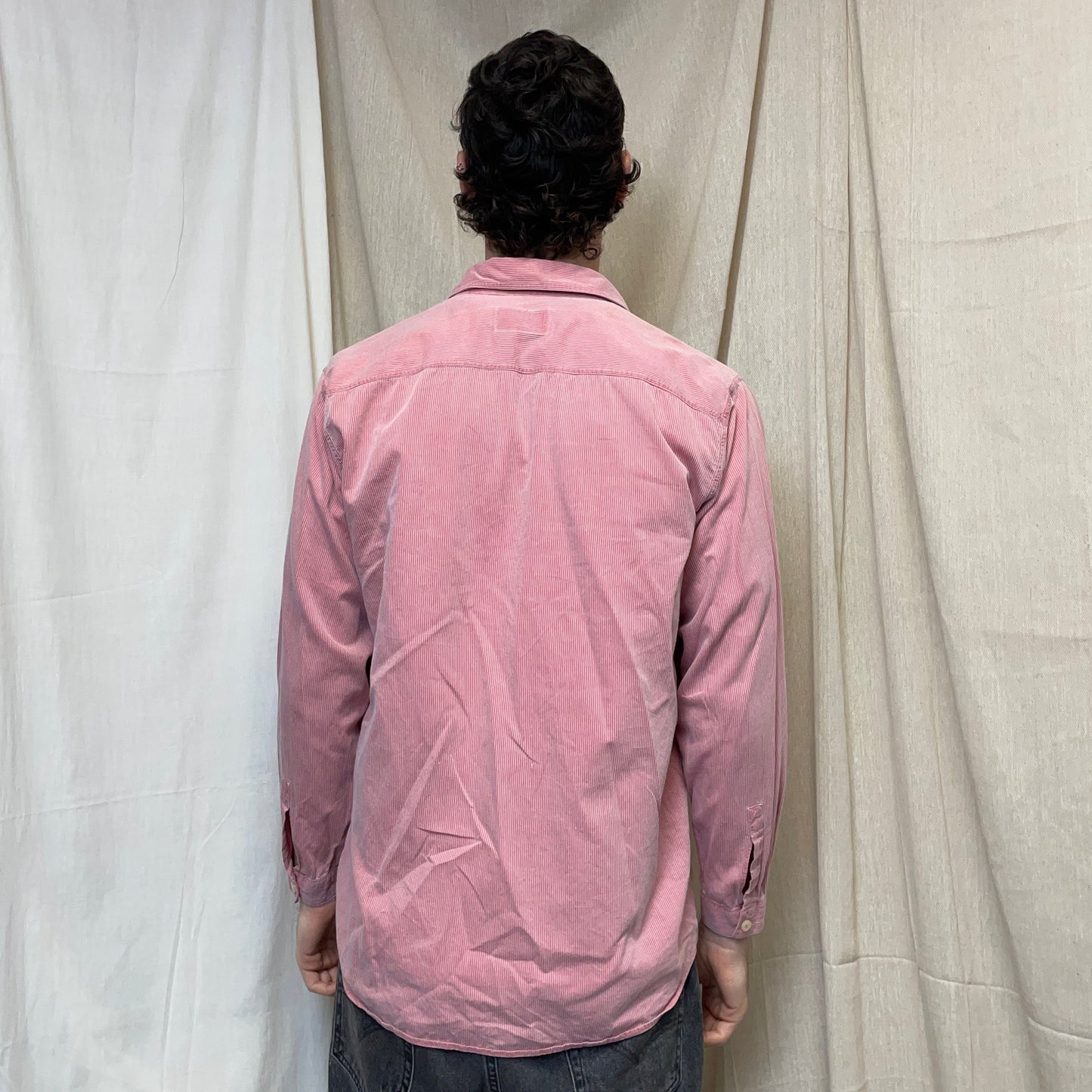 Armani Pink & White 90s Fine Detailed Shirt