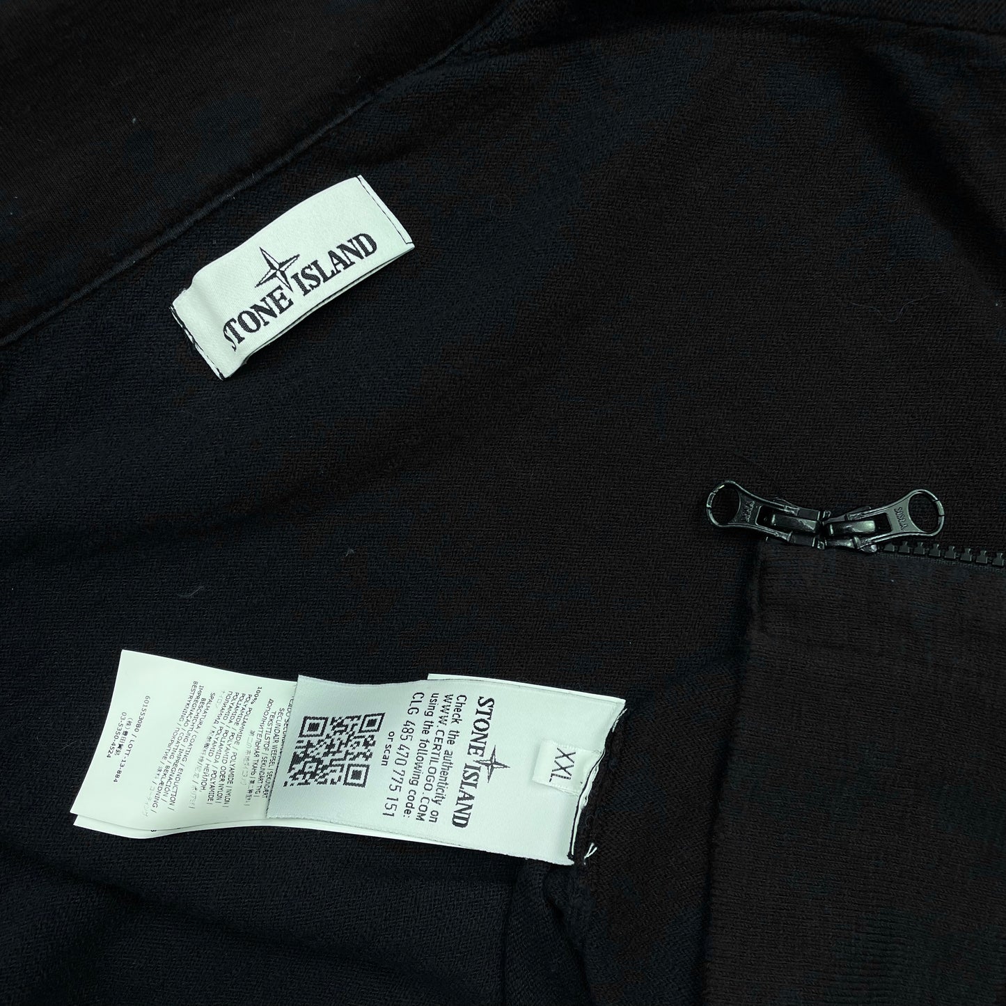 Stone Island Navy SS14 Concealed Hood Lightweight Zip-Through Cardigan Jacket