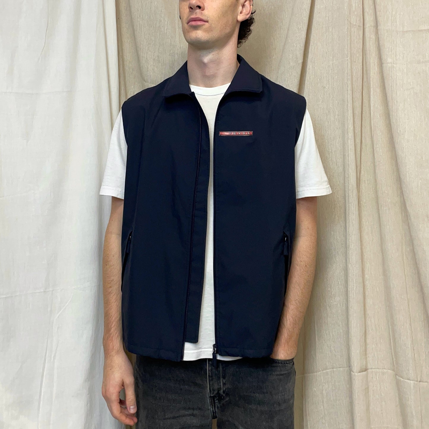 Prada Sport Navy Challenge For America's Cup 2000 Gilet Vest