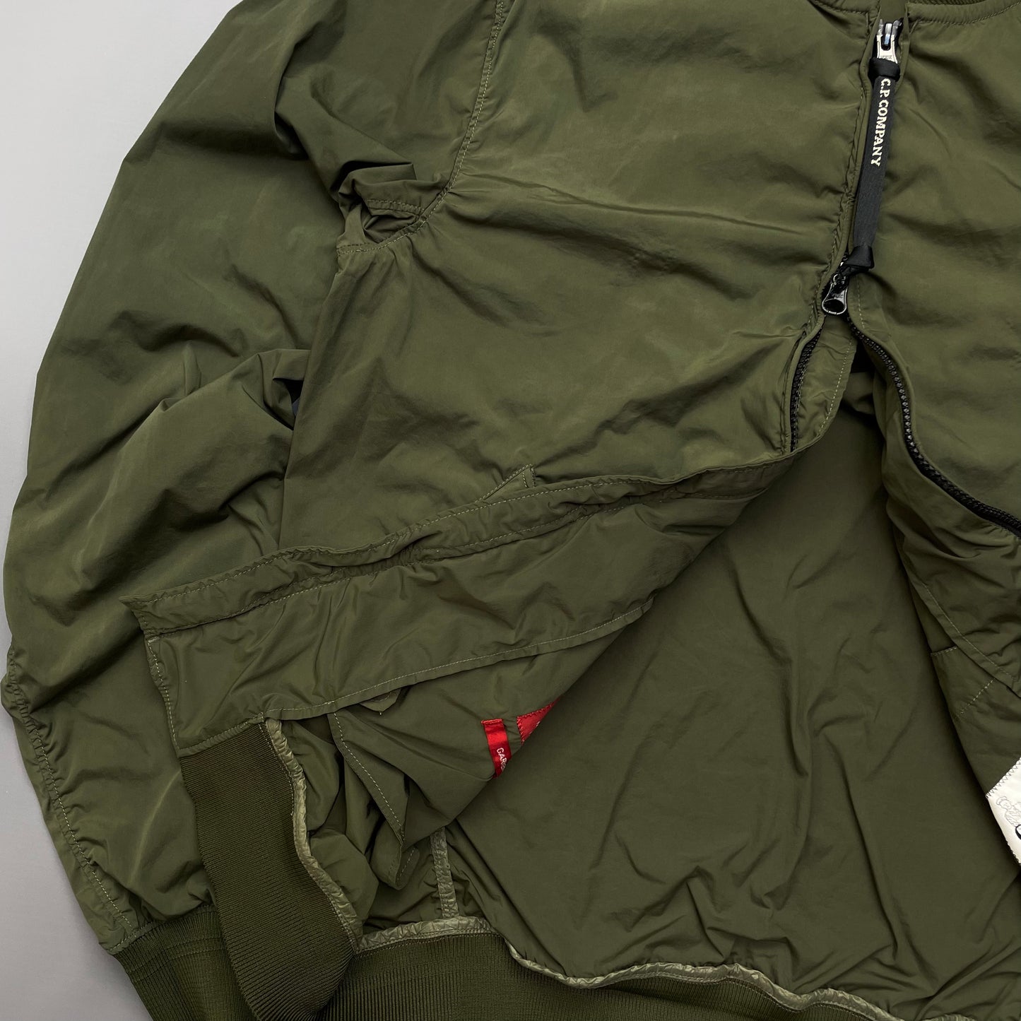 C.P. Company Green Nycra-R Lightweight Bomber Jacket