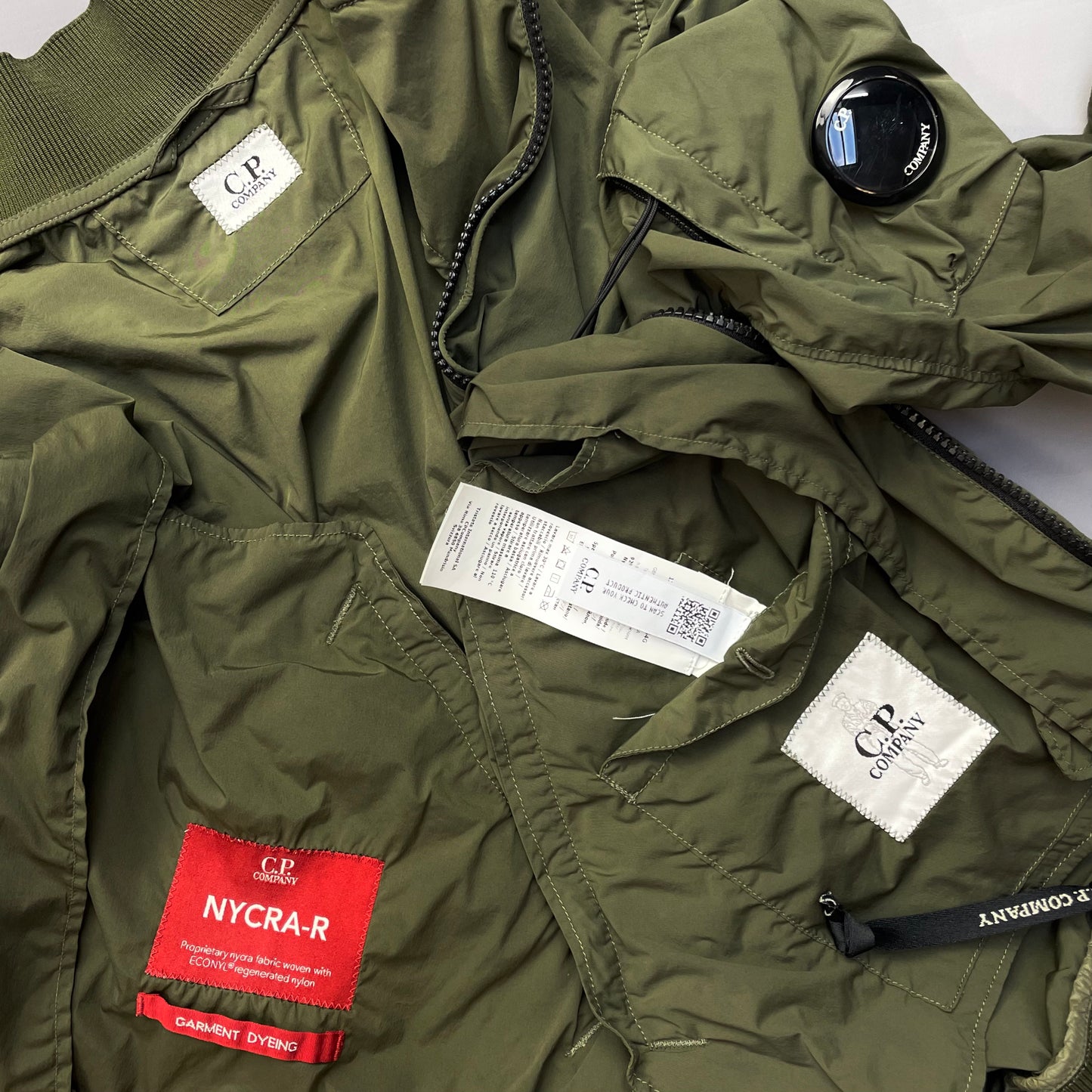 C.P. Company Green Nycra-R Lightweight Bomber Jacket
