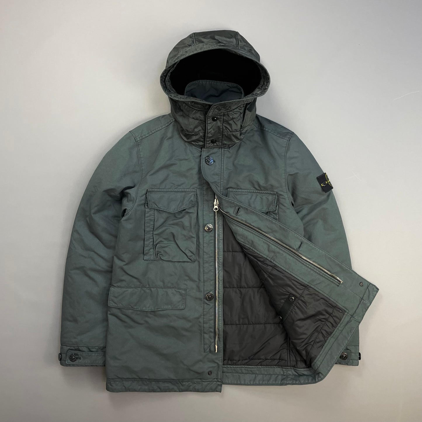 Stone Island Grey AW19 David-TC Primaloft Insulation Field Jacket