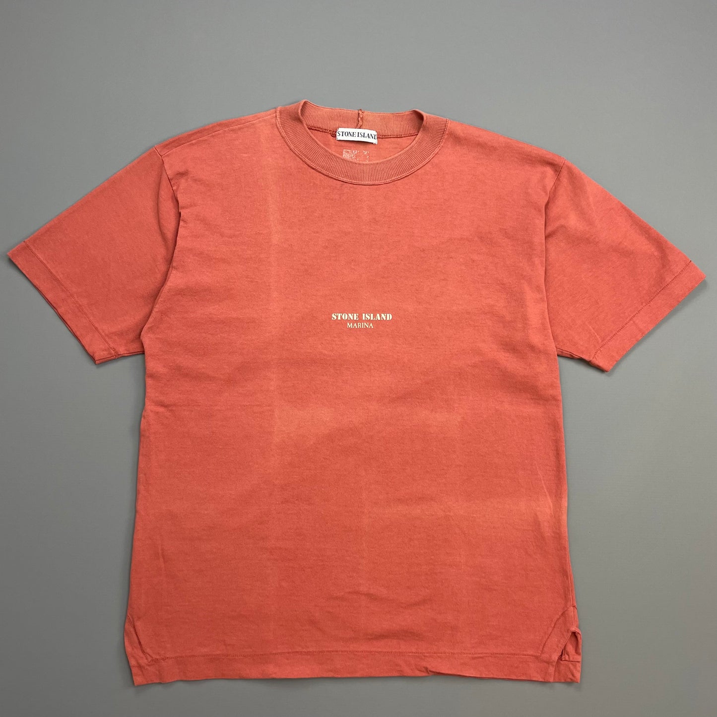 Stone Island Peach 1980s Marina Spellout T-Shirt