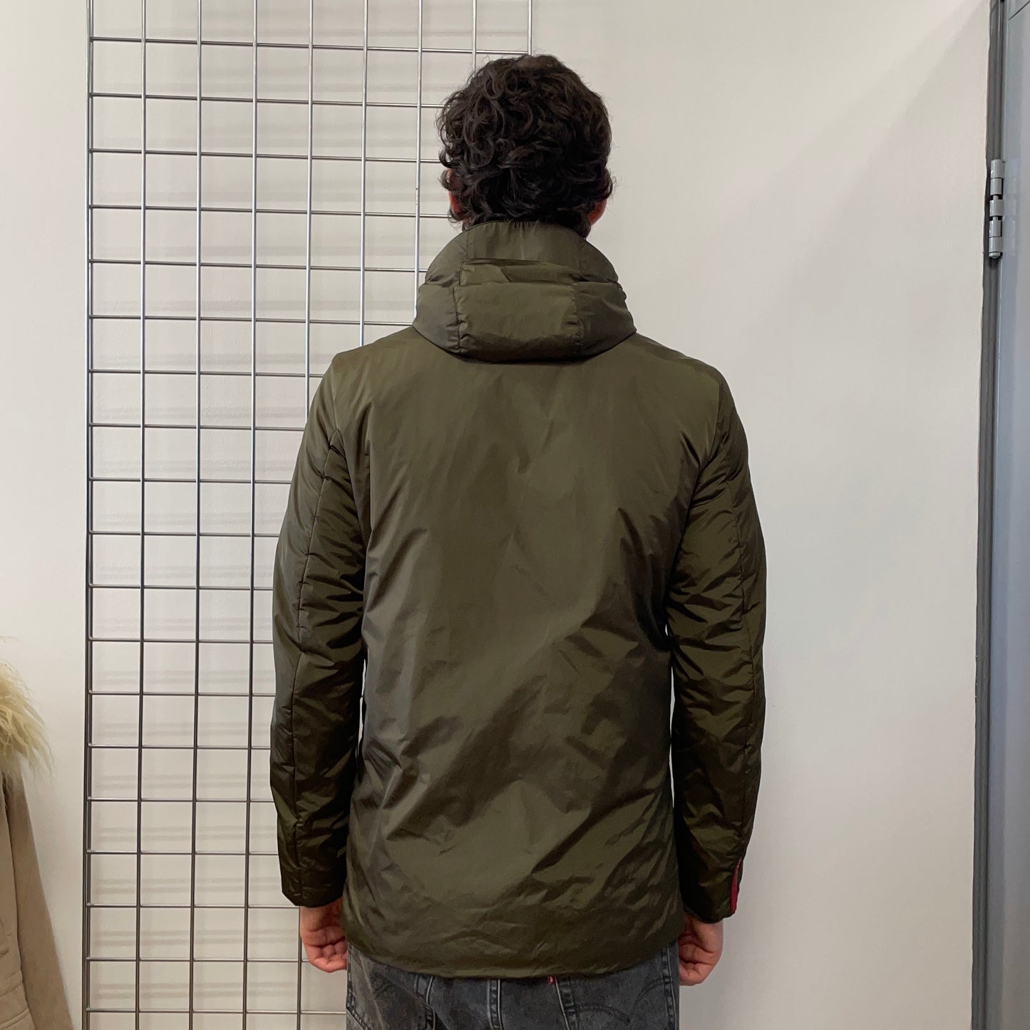Prada Sport Khaki Green 00s Nylon Padded Hooded Parka Ski Jacket