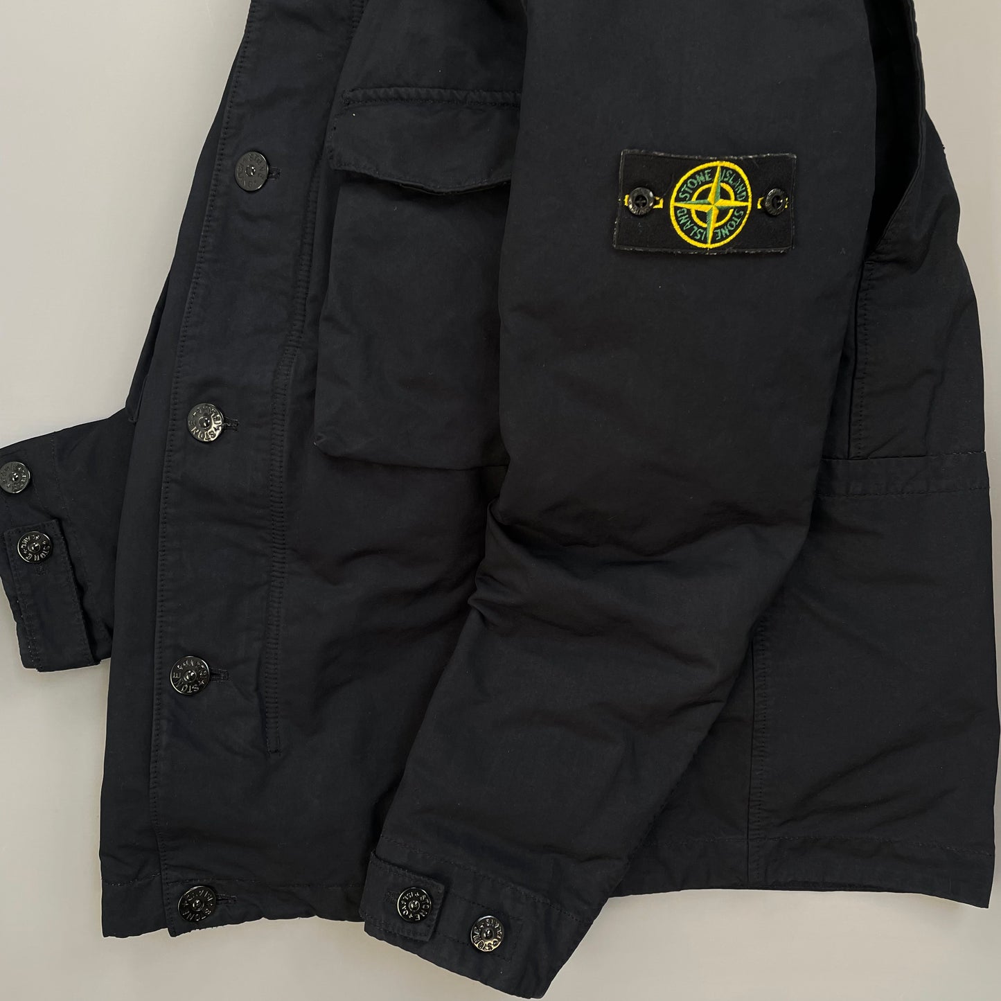 Stone Island Navy AW19 Sheepskin Liner David-TC Down Parka Jacket