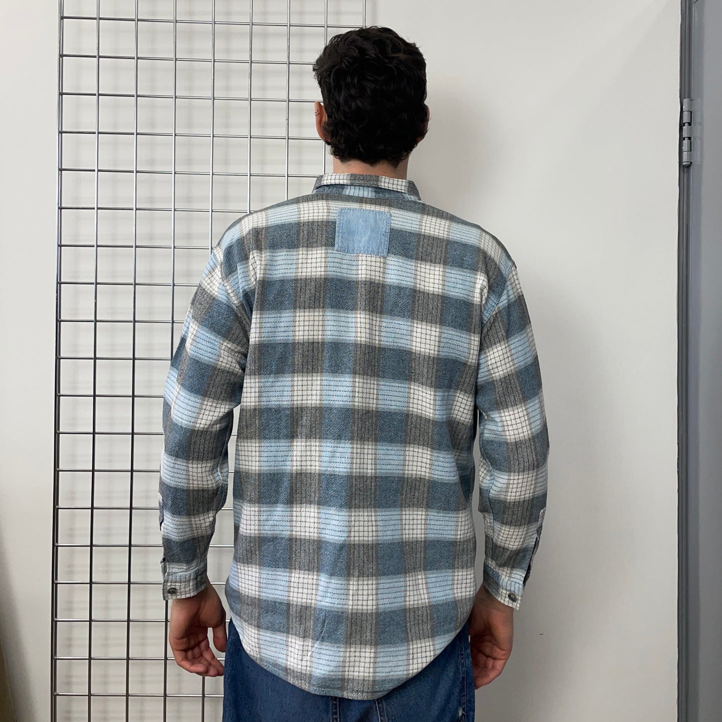 Emporio Armani Blue 80s Flannel Shirt