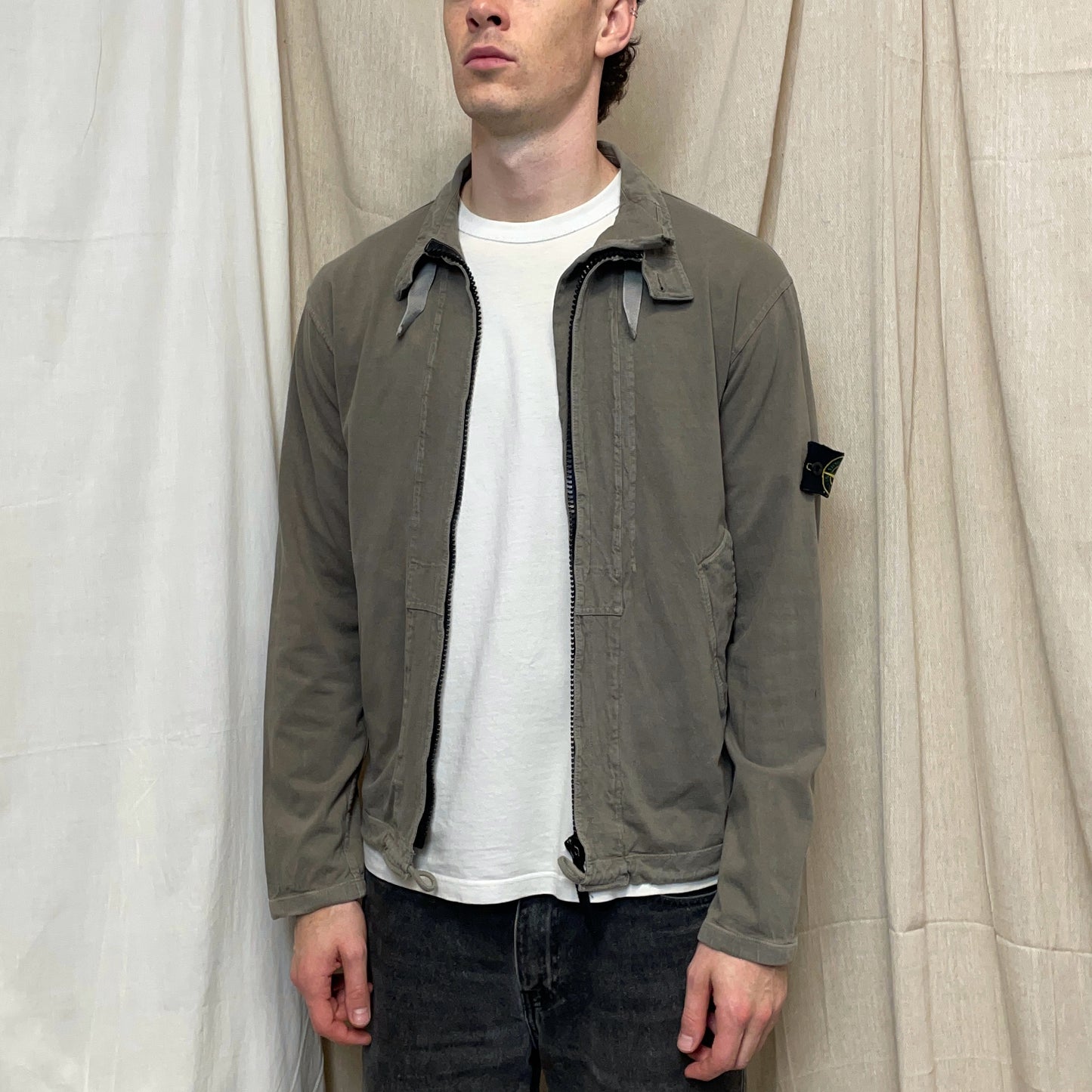 Stone Island Light Brown SS07 Cotton Toggle Collar Jacket