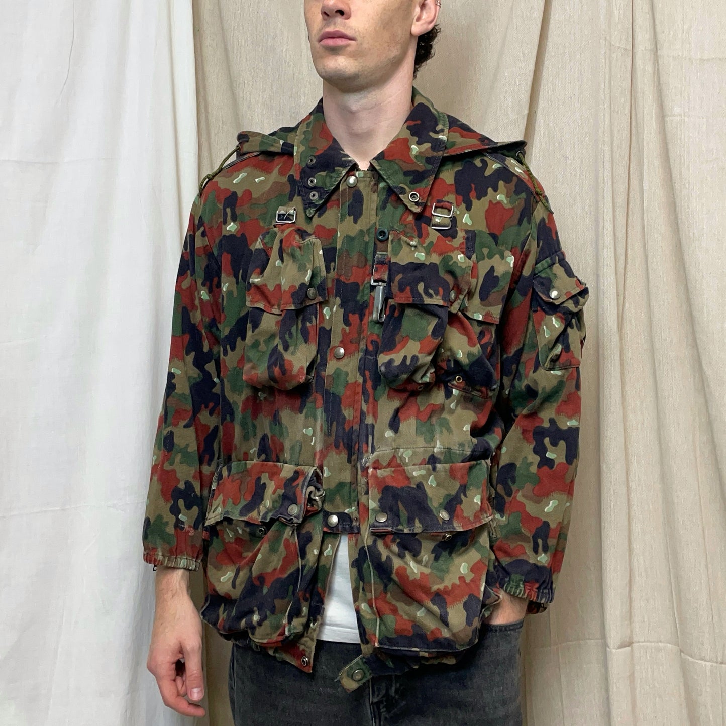 Swiss Military Multicolour 80s M70 Aplenflage Camouflage Sniper Jacket