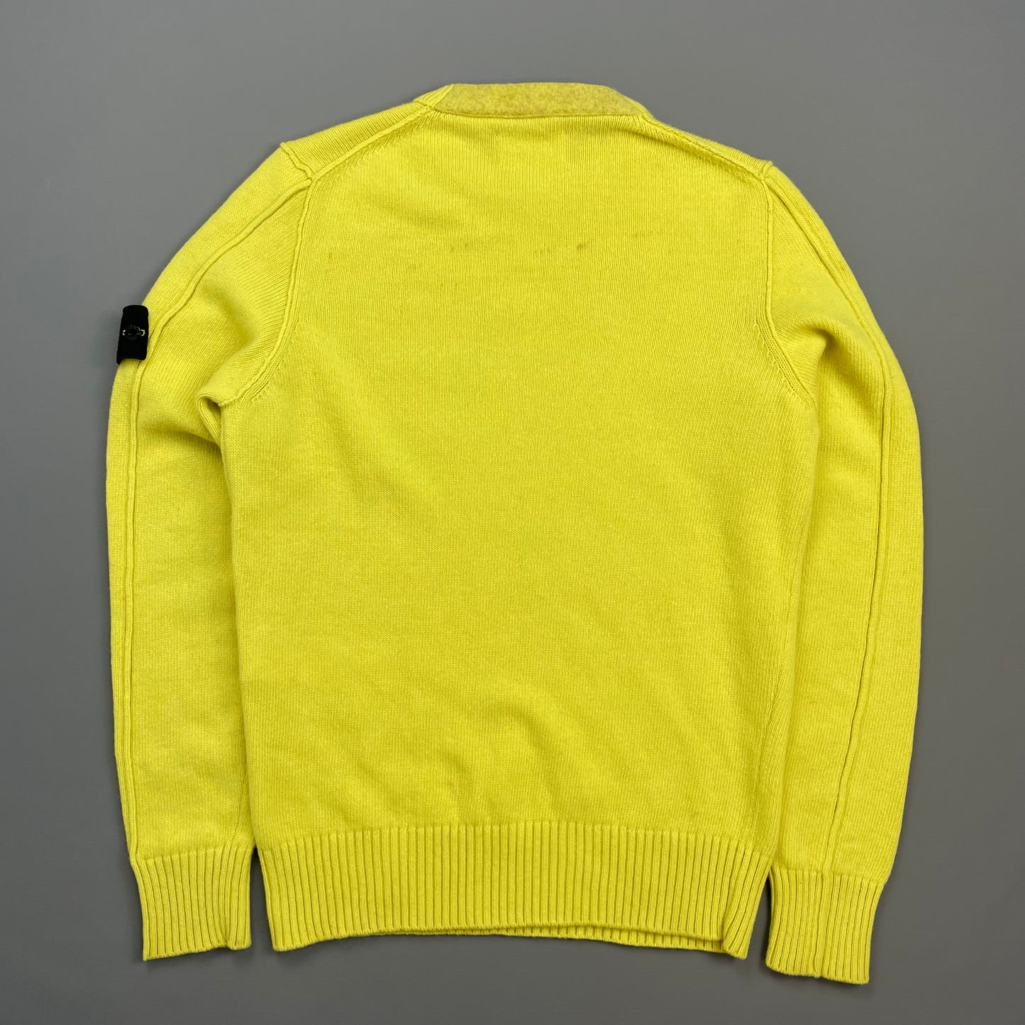 Stone Island Yellow AW14 Wool Knit Crewneck Jumper