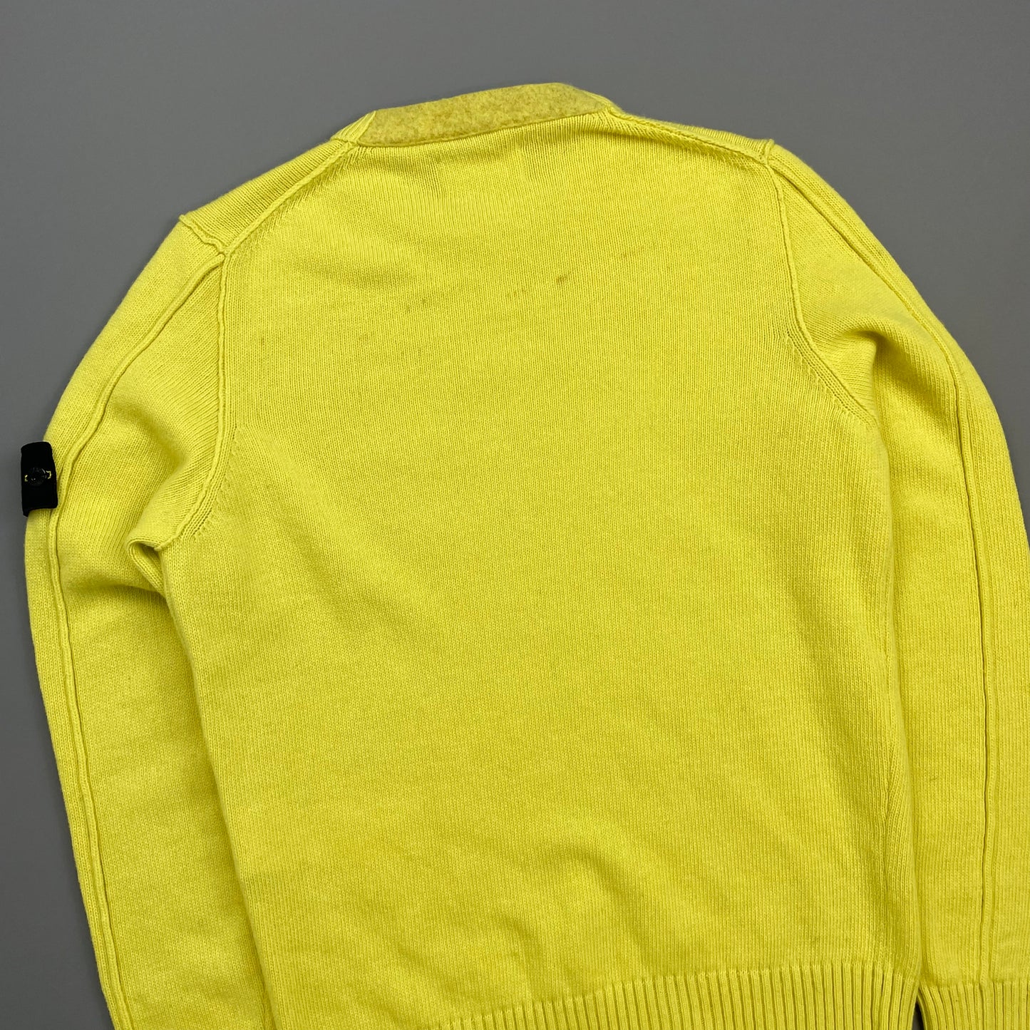 Stone Island Yellow AW14 Wool Knit Crewneck Jumper