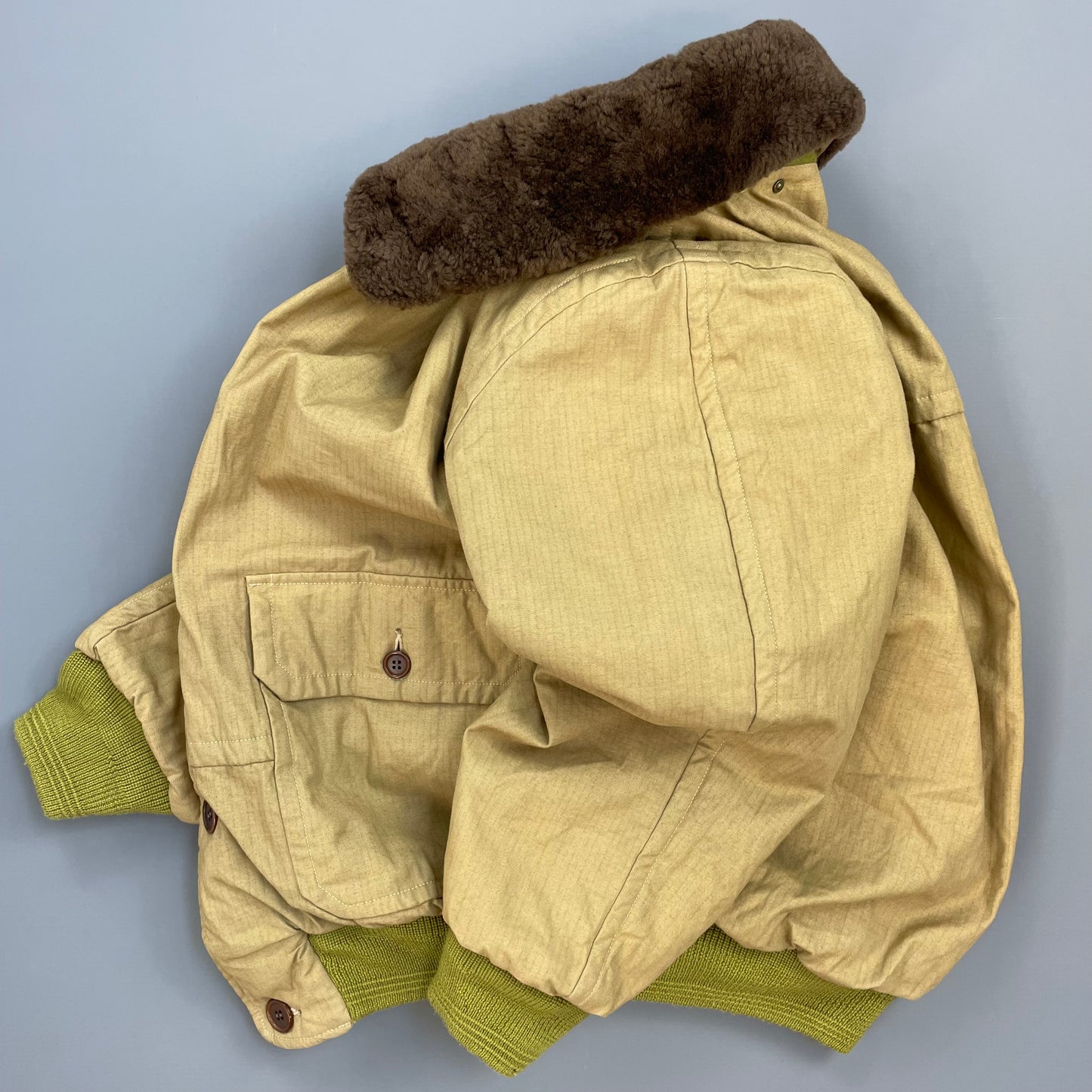 C.P. Company Brown 80s Ideas From Massimo Osti Japanese Release Fur Collar Herringbone Bomber Jacket