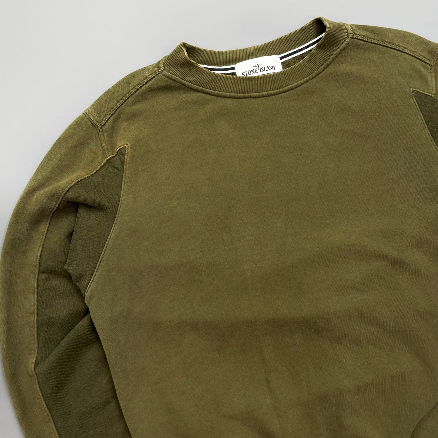 Stone Island Green Panelled Sleeve AW15 Sweatshirt