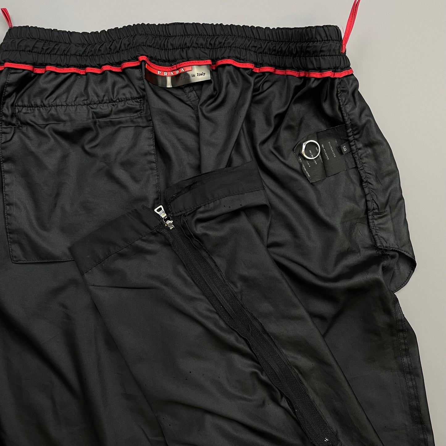 Prada Sport Black 00s Lightweight Track Pant Trousers
