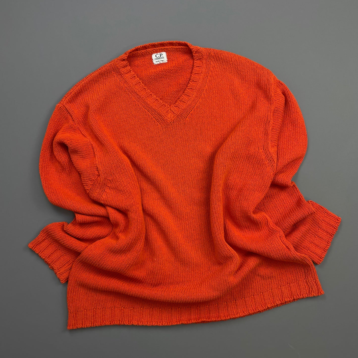 C.P. Company Orange SS97 Cotton Blend Knit Jumper