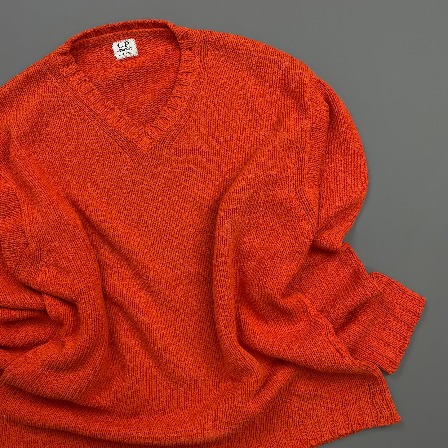 C.P. Company Orange SS97 Cotton Blend Knit Jumper