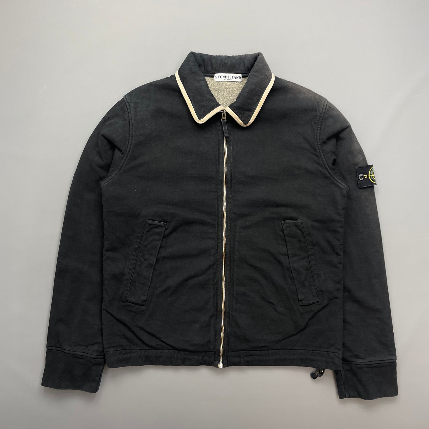 Stone Island Black AW06 Cotton Zip-Through Harrington Jacket