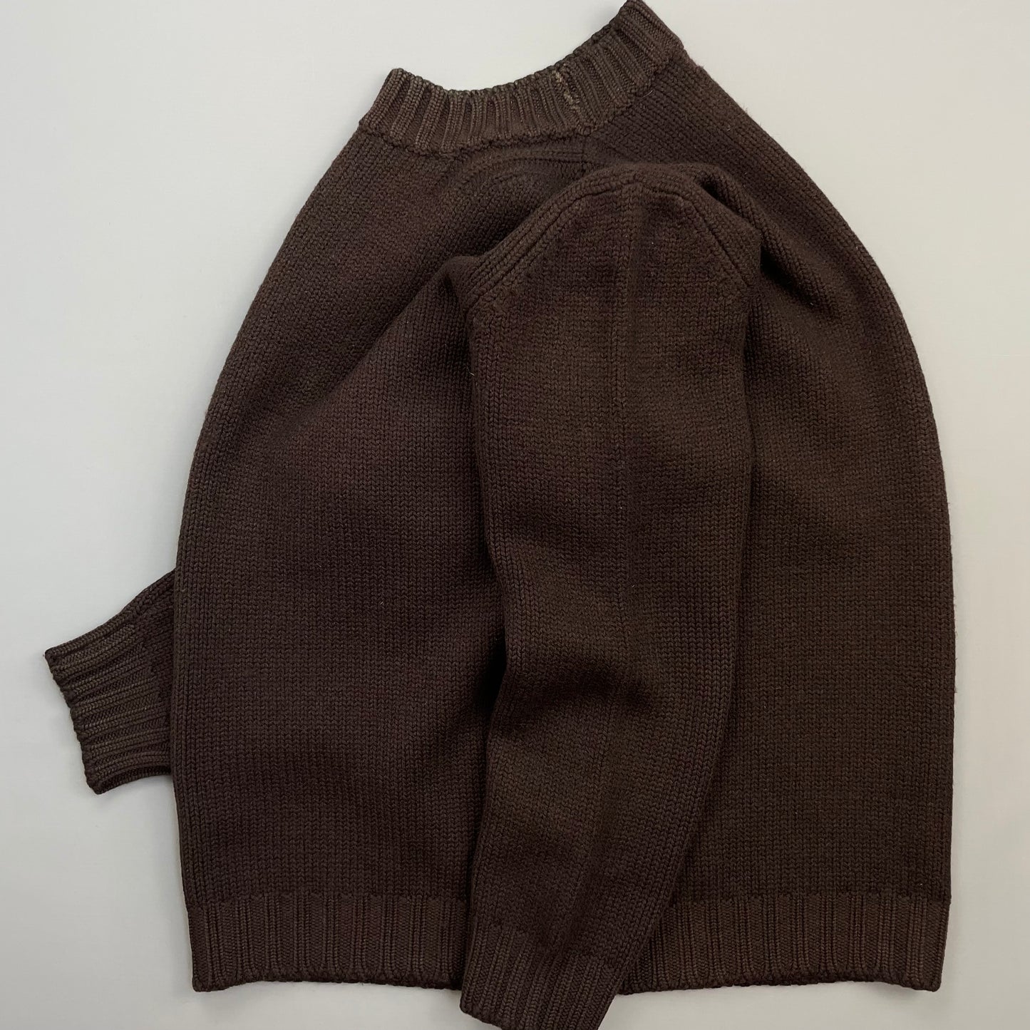 C.P. Company Brown AW97 Wool Heavyweight Mockneck Knit Jumper