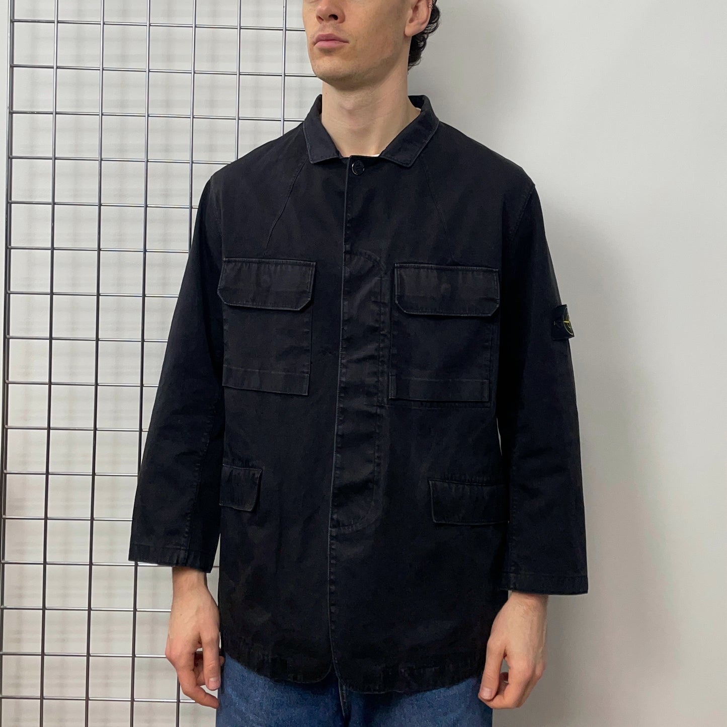 Stone Island Black AW05 Waxy Cotton Field Jacket
