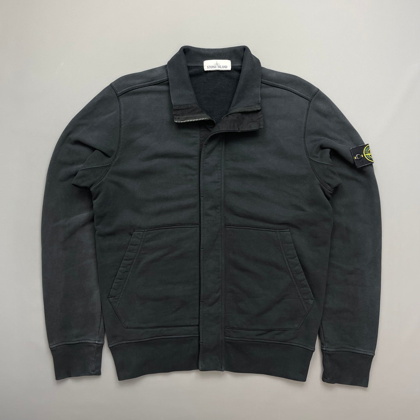 Stone Island Grey AW17 Zip-Through Cotton Jacket