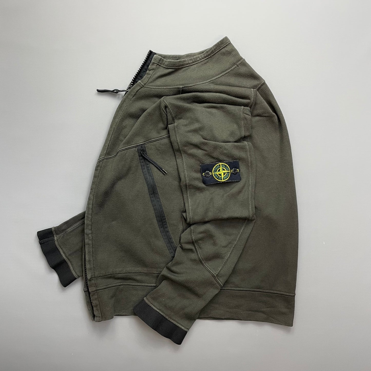 Stone Island Khaki SS06 Lightweight Cotton Zip-Through Jacket