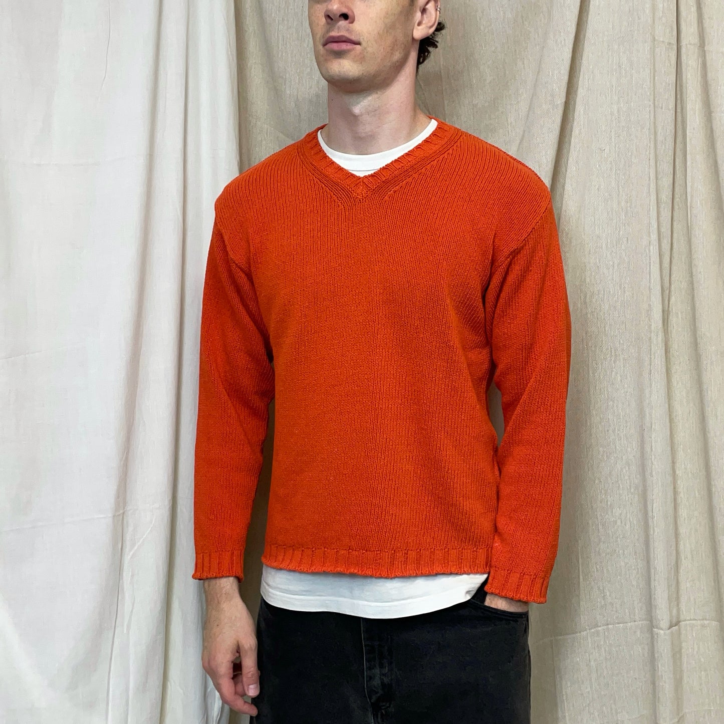 C.P. Company Orange SS97 Cotton Blend Knit Jumper
