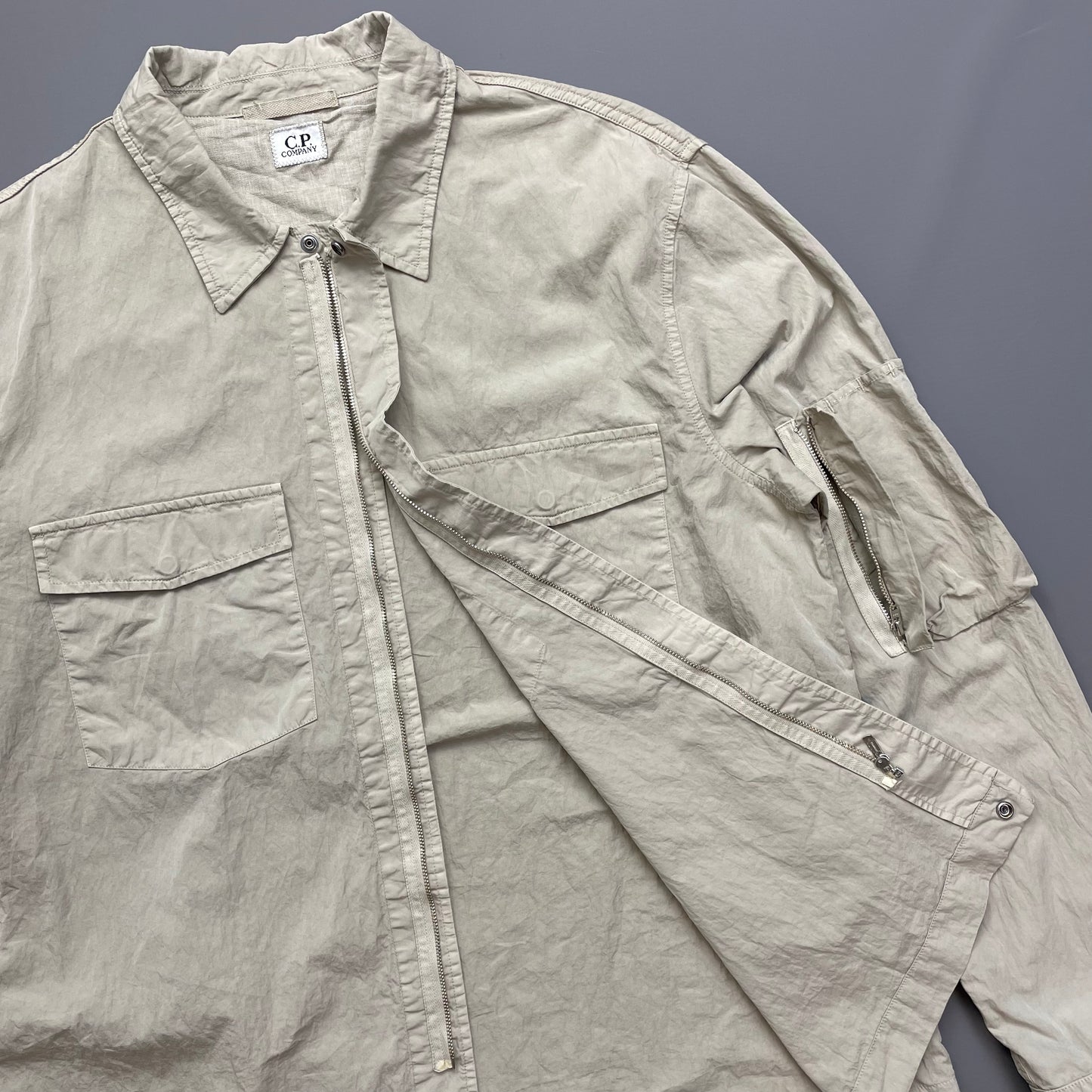 CP Company Grey Lightweight Overshirt Jacket
