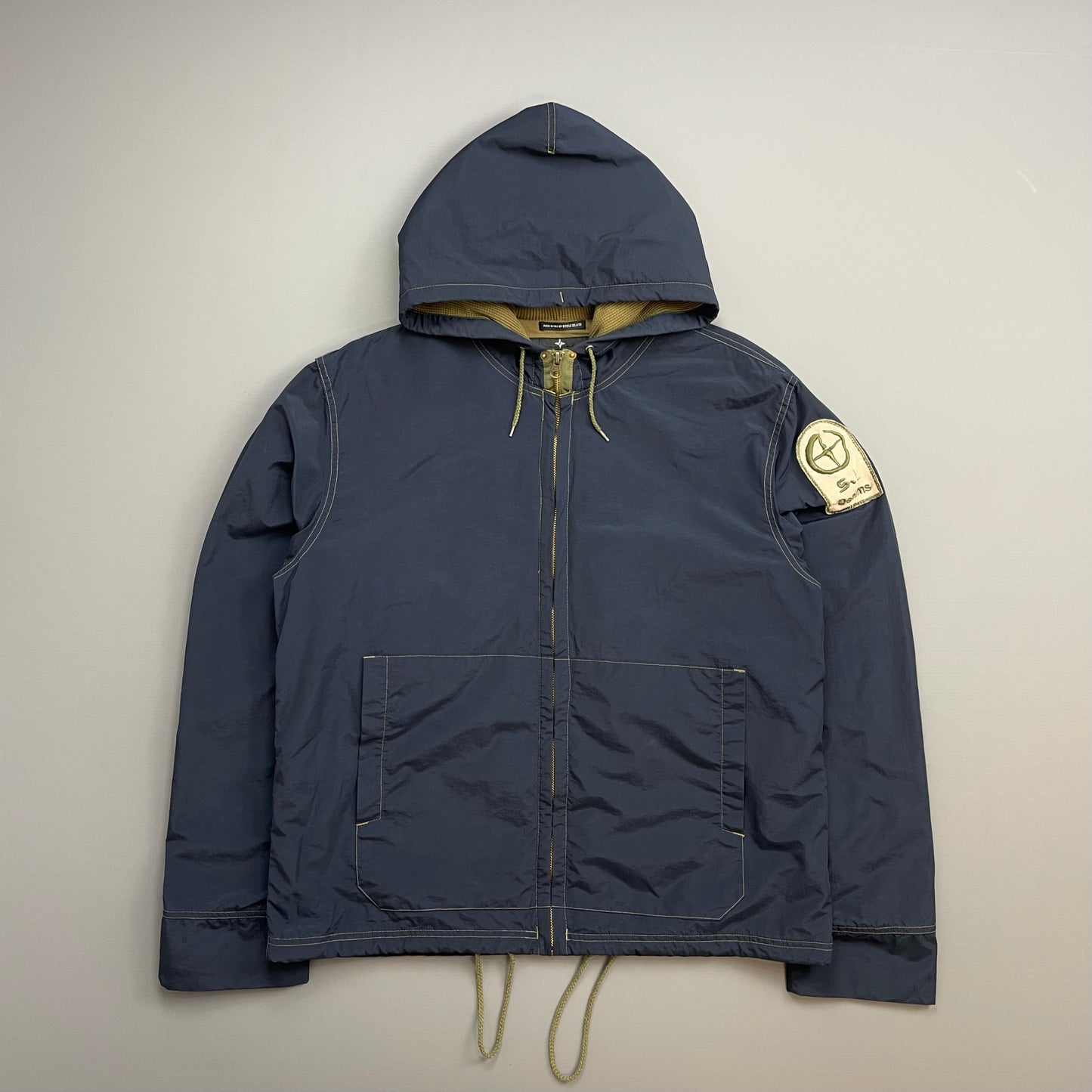 Stone Island Denims Navy 00s Contrast Stitch Patch Windbreaker Jacket