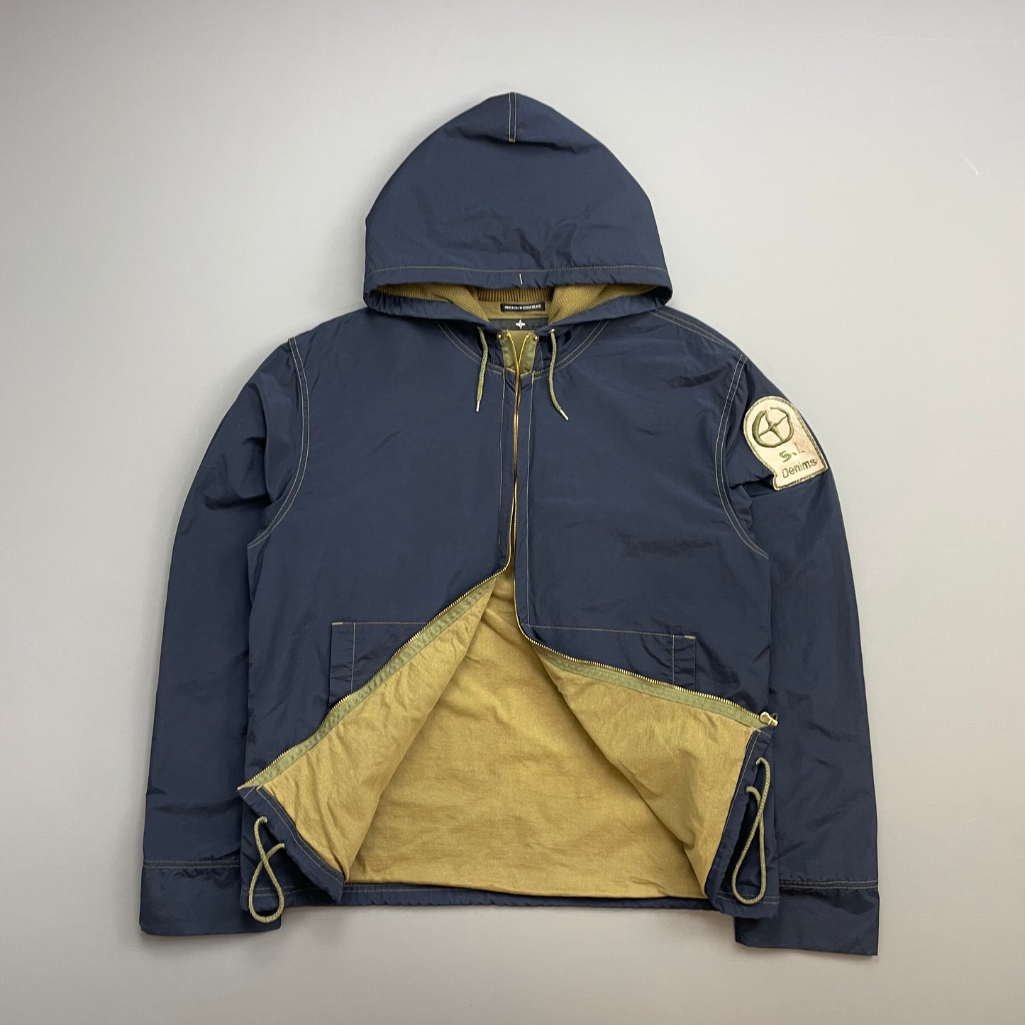 Stone Island Denims Navy 00s Contrast Stitch Patch Windbreaker Jacket