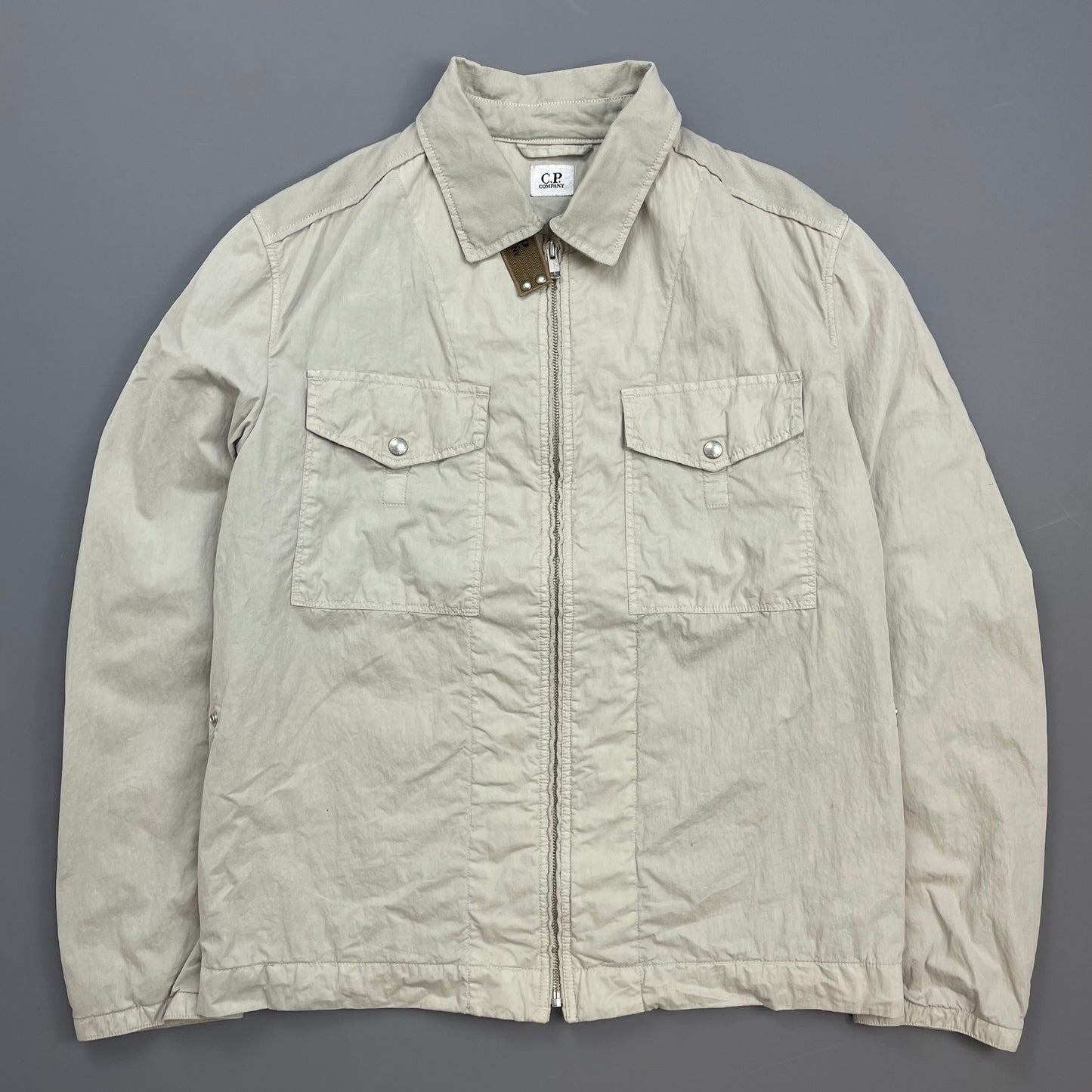 C.P. Company Grey Utility Zip-Through Overshirt Jacket