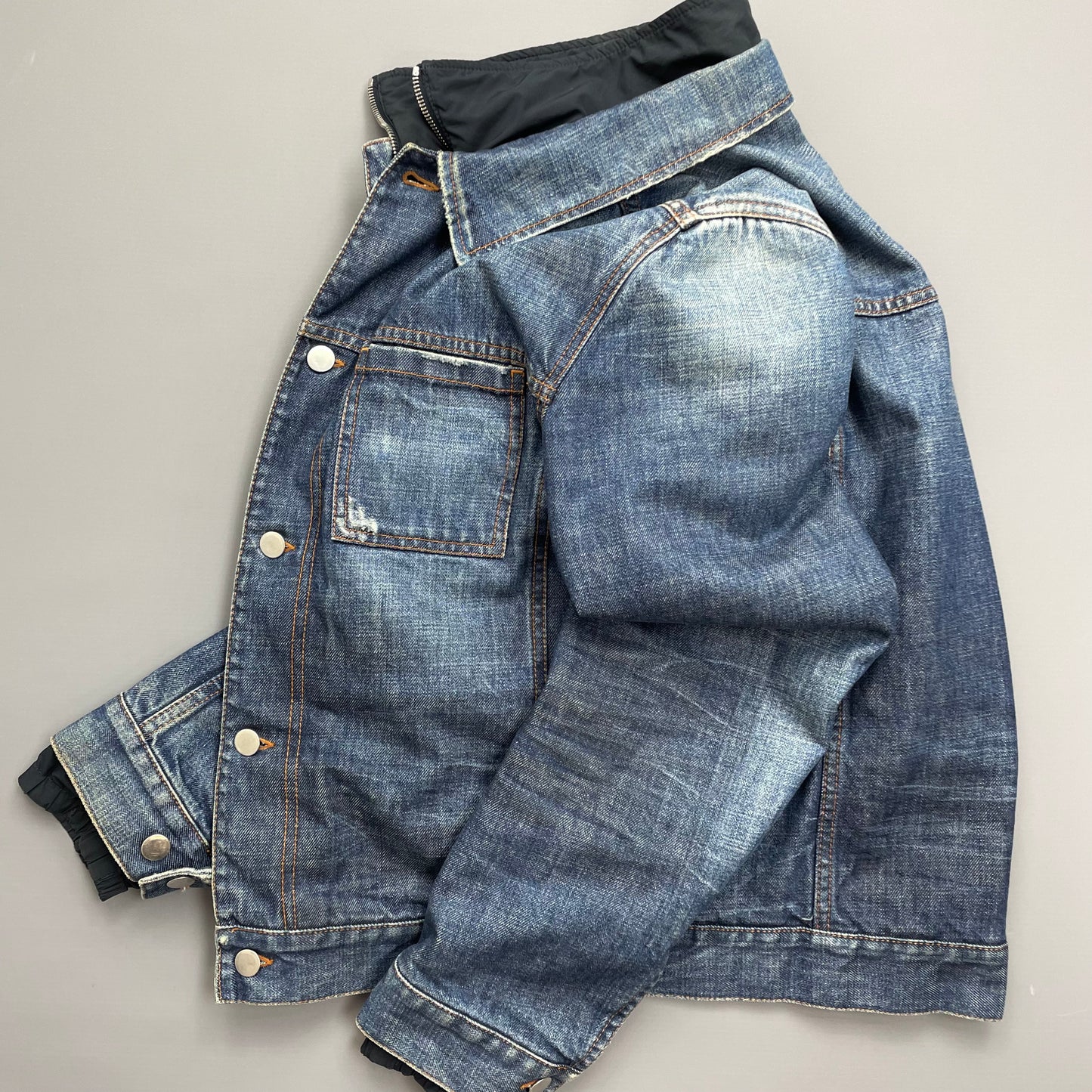 Prada Sport Blue Denim Lined 2005 Ski Jacket