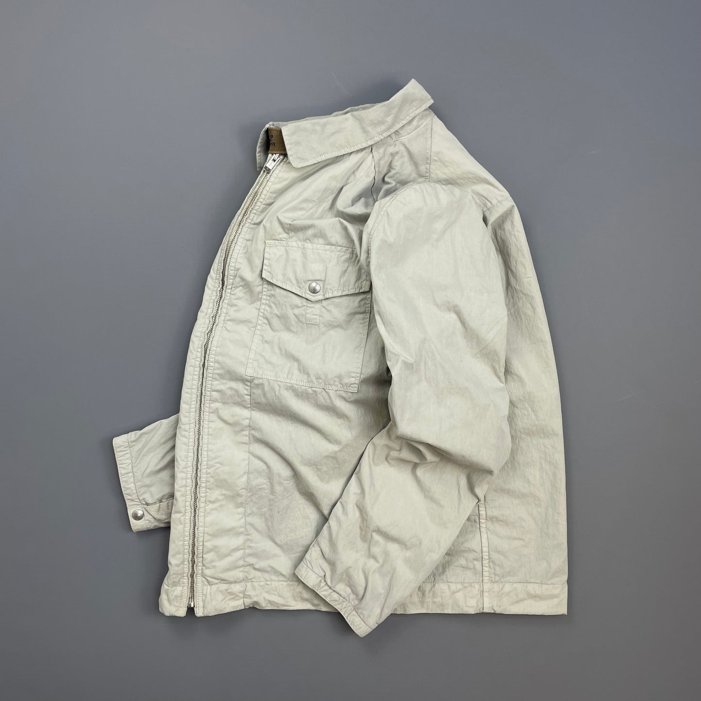 C.P. Company Grey Utility Zip-Through Overshirt Jacket