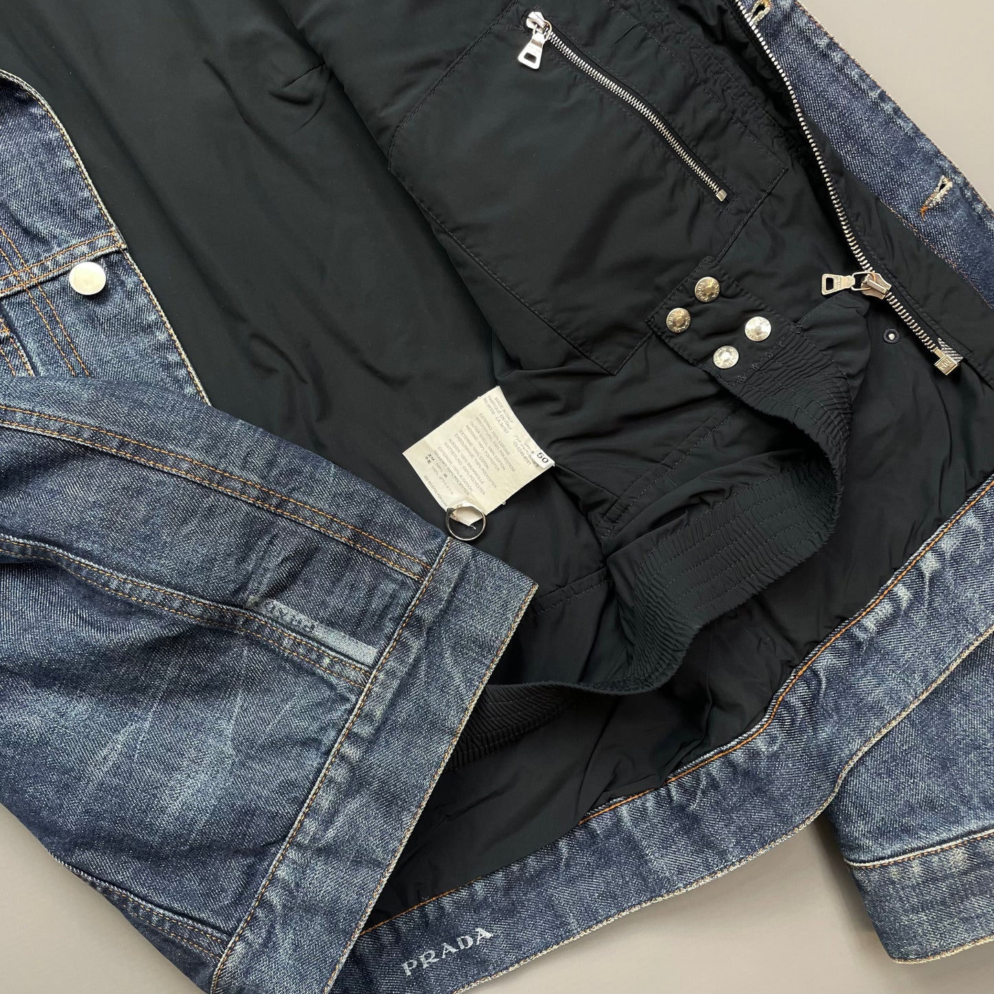Prada Sport Blue Denim Lined 2005 Ski Jacket
