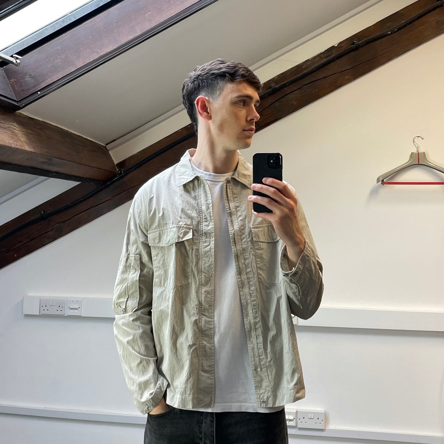 CP Company Grey Lightweight Overshirt Jacket