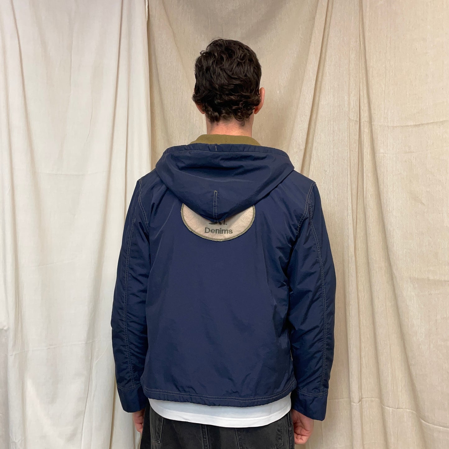 Stone Island Denims Navy 00s Contrast Stitch Patch Windbreaker Jacket