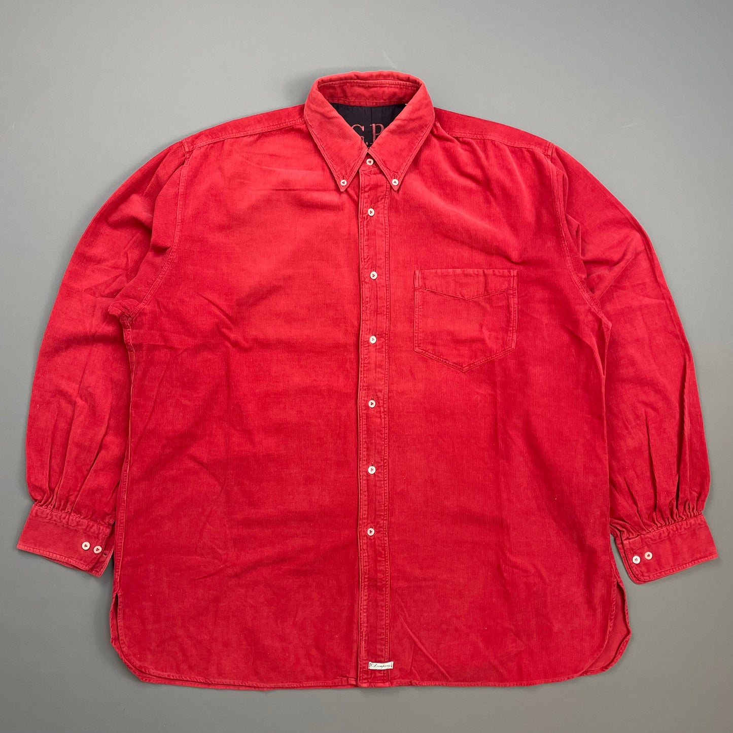 C.P. Company Red 1980s Fine Cord Shirt