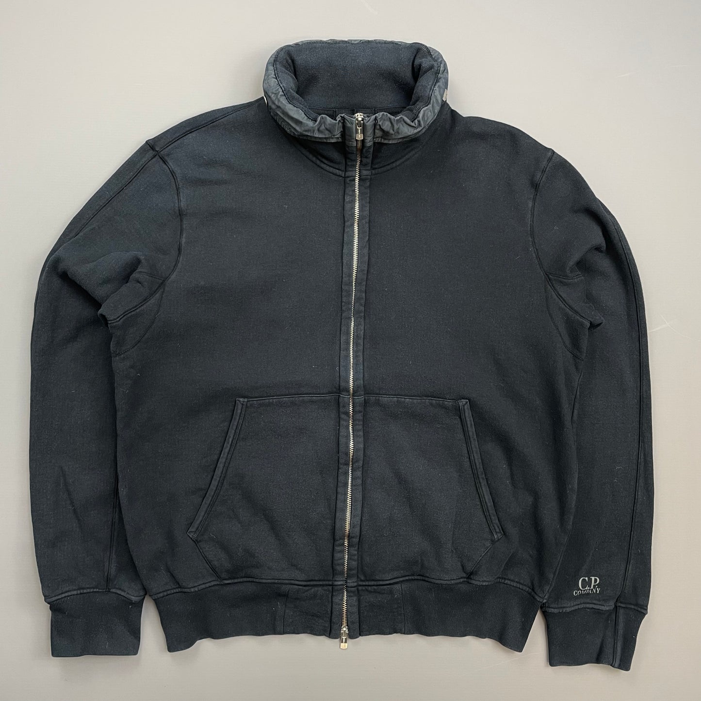 C.P. Company Navy AW08 Concealed Hood Zip-Through Cotton Jacket