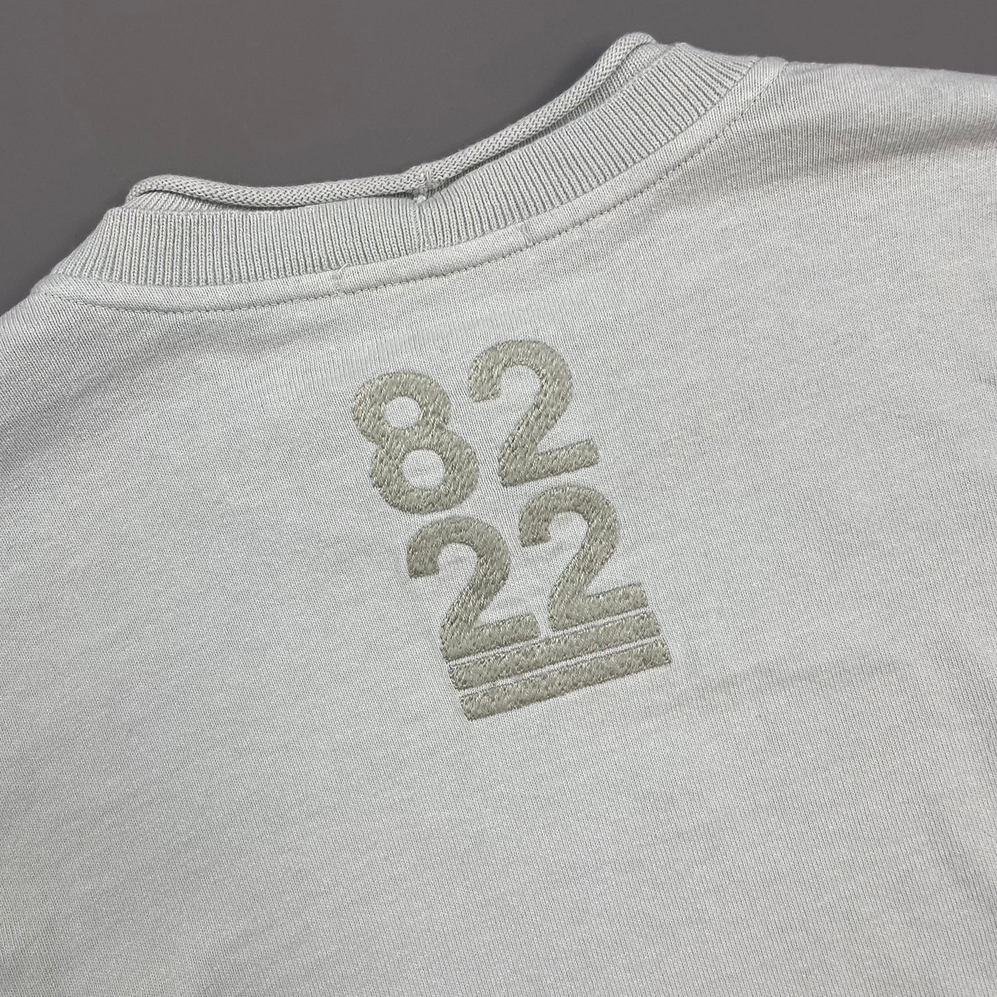 Stone Island Blue AW22 40th Anniversary Embroidered Raw-Edge Mockneck Jumper
