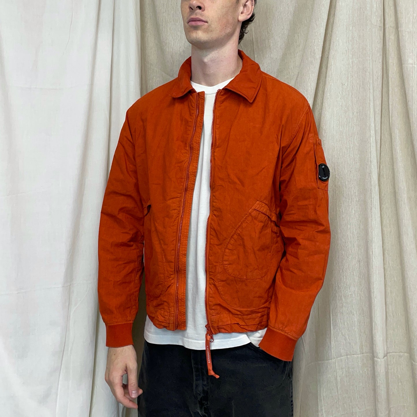 C.P. Company Orange SS23 Ba-Tic Lightweight Military Harrington Jacket