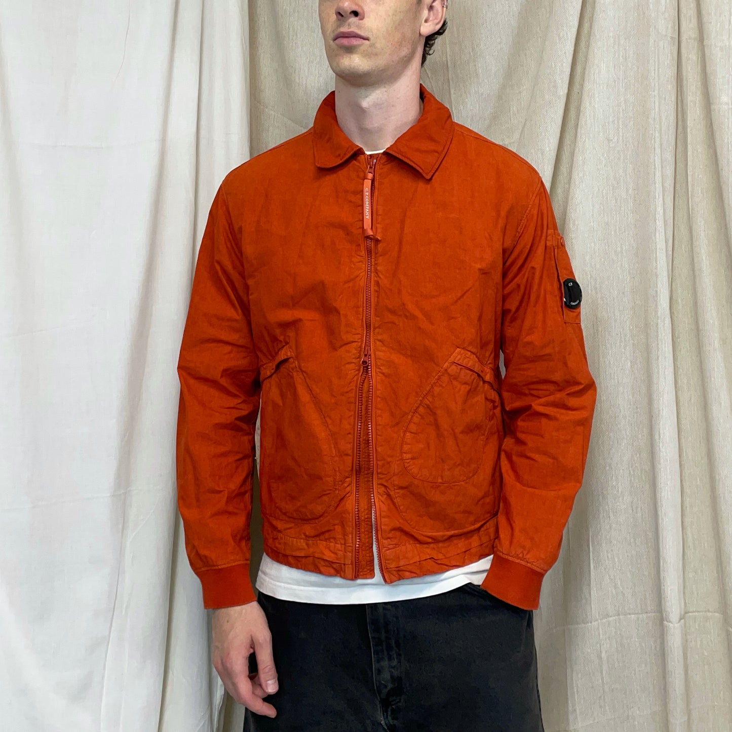C.P. Company Orange SS23 Ba-Tic Lightweight Military Harrington Jacket