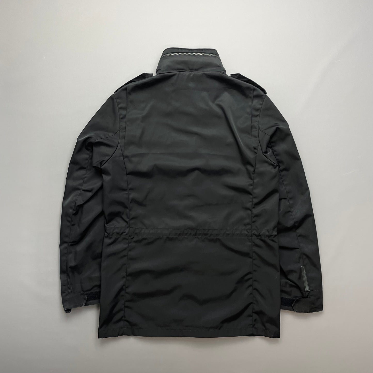 Prada Sport Black Multi-Pocket 2007 Field Jacket w/ Concealed Hood